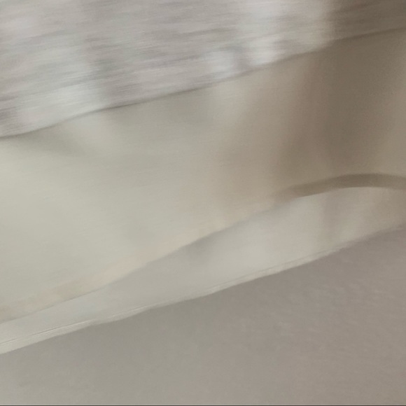 Sanctuary Knit Mixed Media Sweater V Neck Front Cut Neutral Minimalist Medium - Picture 10 of 12